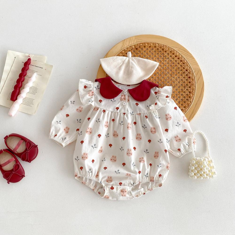 Baby Clothing High Quality - Cute Rabbit Printed Baby Jumpsuit for