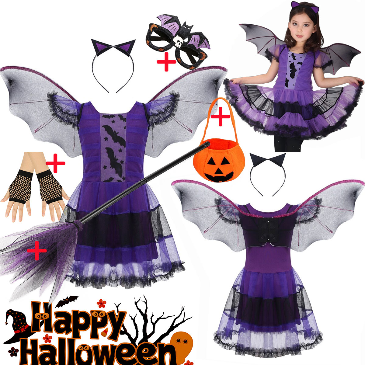 Girl Flying Bat Cosplay Costum - Baby Clothing Europe recension och pris