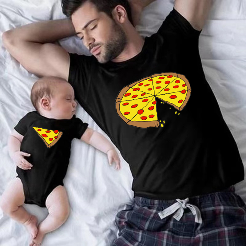 Funny Pizza Print Father Mothe - Baby Clothing Crochet recension och pris