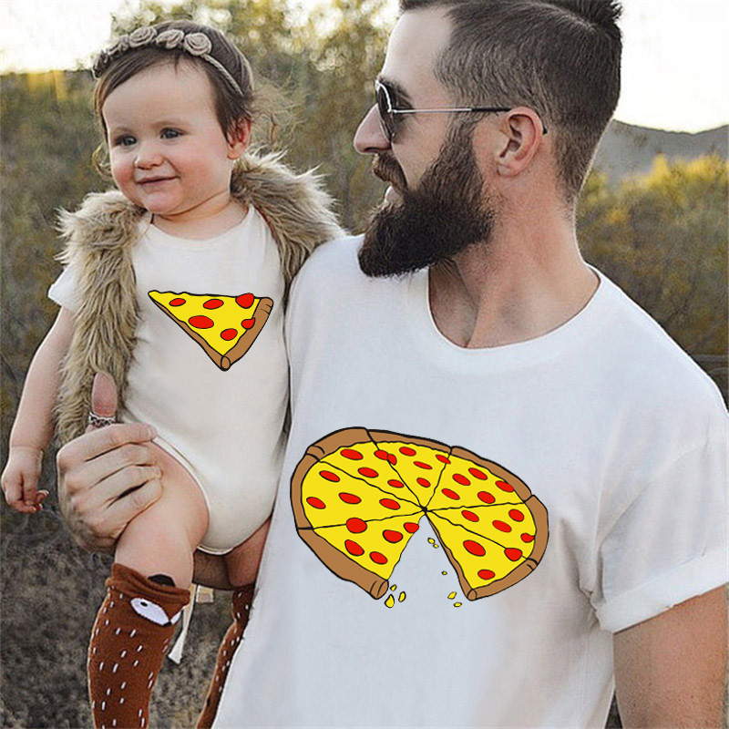 Funny Pizza Print Father Mothe - Baby Clothing Crochet recension och pris